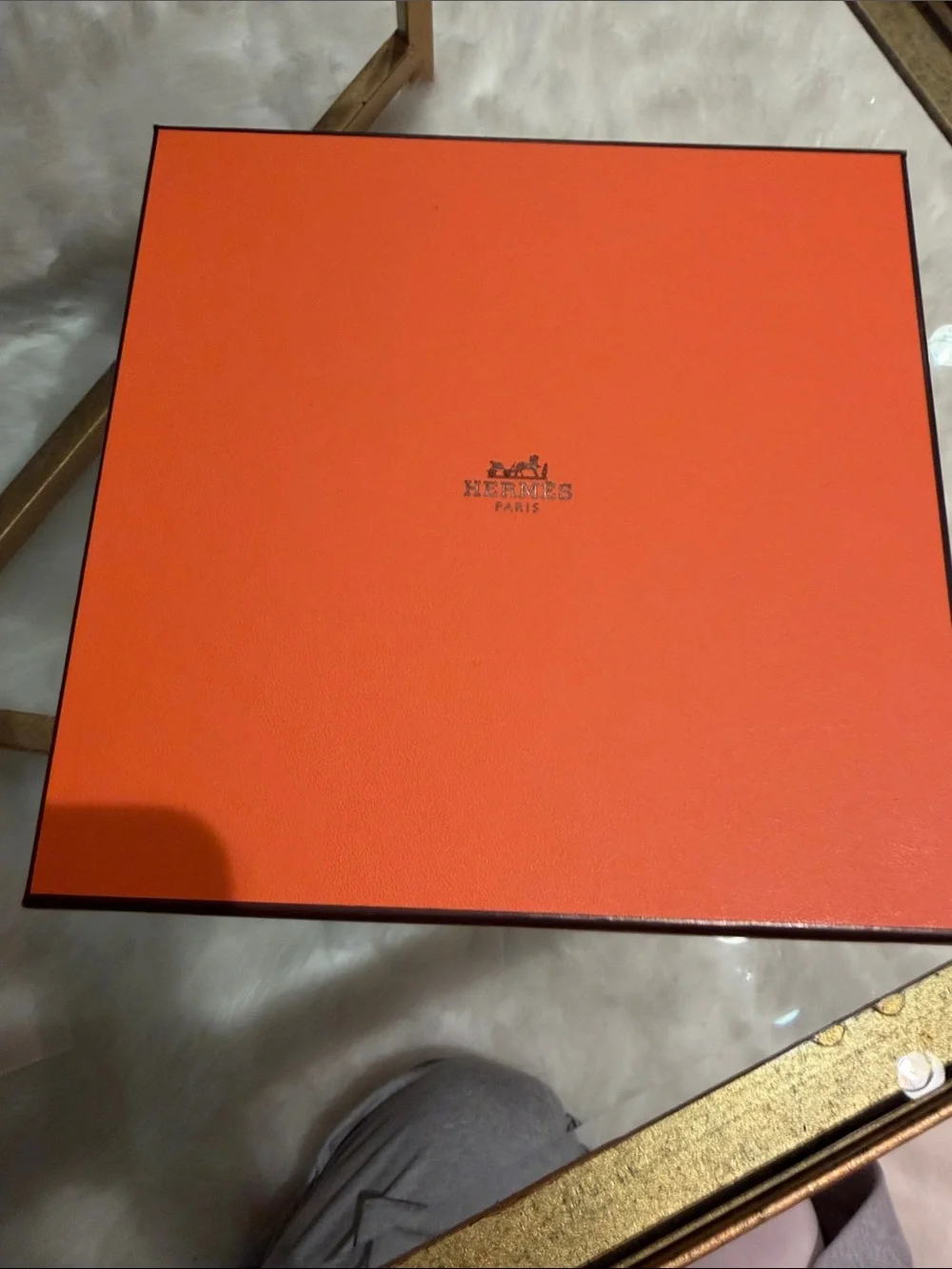 Hermes Authentic Gift Boxes with Brown Ribbon and dust bags
